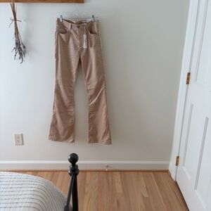 NWT Ag Adriano Goldschmied Tan Farrah Bootcut Velvet Khakis size 28x32